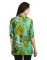 Opus Printed Modal Roll-Up Sleeve Floral Print Green Women'S Top