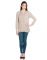 Opus Brown Viscose Crepe Casual Solid Fusion Wear Women'S Top