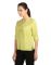 Opus Roll-Up Sleeve Modal Casual Yellow Women'S Top