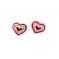 Red Heart Stud Earring 925 Silver Enamel Stud Earring Jewelry