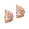 Rose Gold Plated 925 Sterling Silver Cz Stone Top Earring Jewelry For Girls & Women