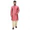 Angrakha Cotton Silk Regular Fit Self Design Kurta Pajama Set ( Code - Bckuset020)