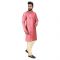 Angrakha Cotton Silk Regular Fit Self Design Kurta Pajama Set ( Code - Bckuset020)