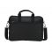 Aquador Laptop Cum Messenger Bag With Black Faux Vegan Leather - ( Code -ab-s-1462-black )