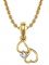 Avsar Real Gold and Cubic Zirconia Stone Janvi Pendant