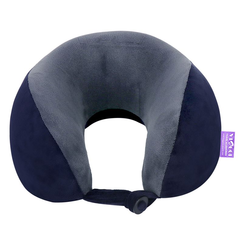 Buy Viaggi Navy Grey U Shape Super Soft Memory Foam Travel Neck Pillow - ( Code - Viiagiie0119 ) online