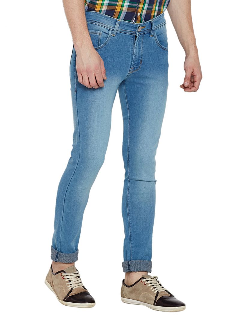 light blue shaded jeans