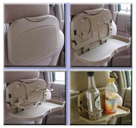 Buy Automobile Car Meal Plate Drink Cup Holder Foldable Portable Tray online
