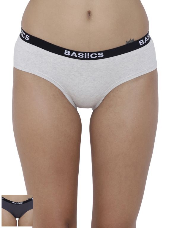 Buy Basiics By La Intimo Women's Elegante Stylish Bikini Panty (Combo Pack of 2 ) online