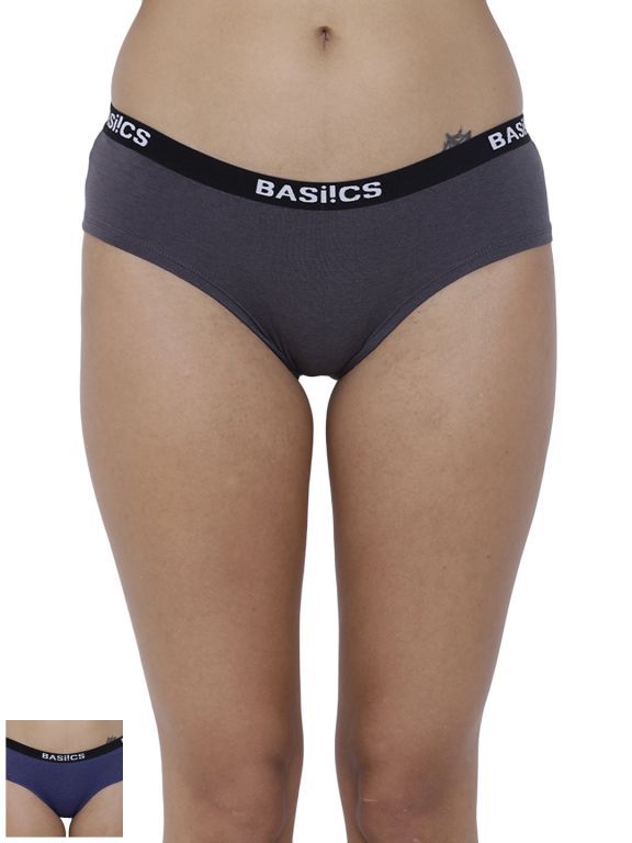 Buy Basiics By La Intimo Women's Elegante Stylish Bikini Panty (Combo Pack of 2 ) online