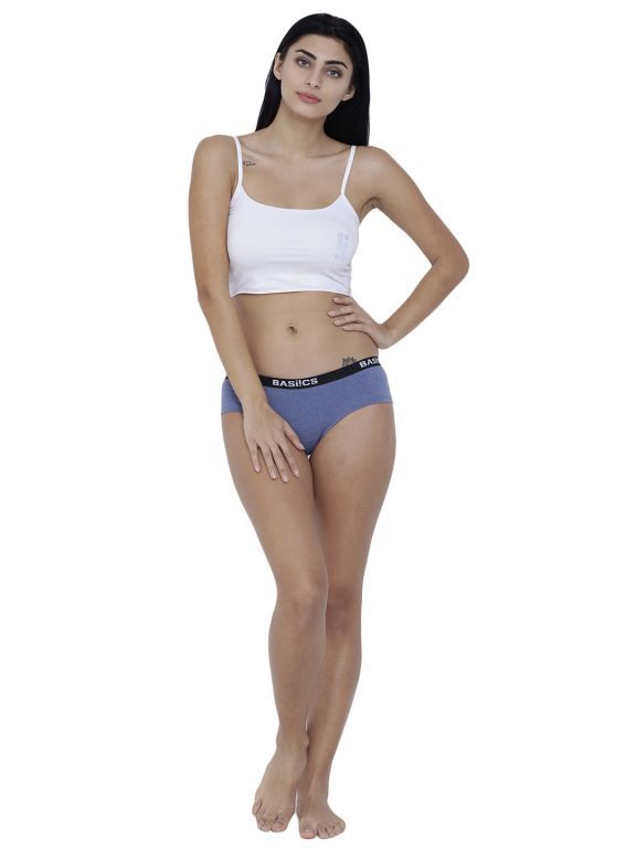 Buy Blue Basiics By La Intimo Women's Elegante Stylish Bikini Panty online