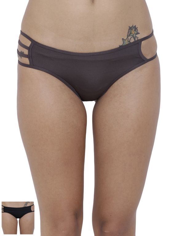 Buy Basiics By La Intimo Women's Exotic Bikini Panty (Combo Pack of 2 ) online