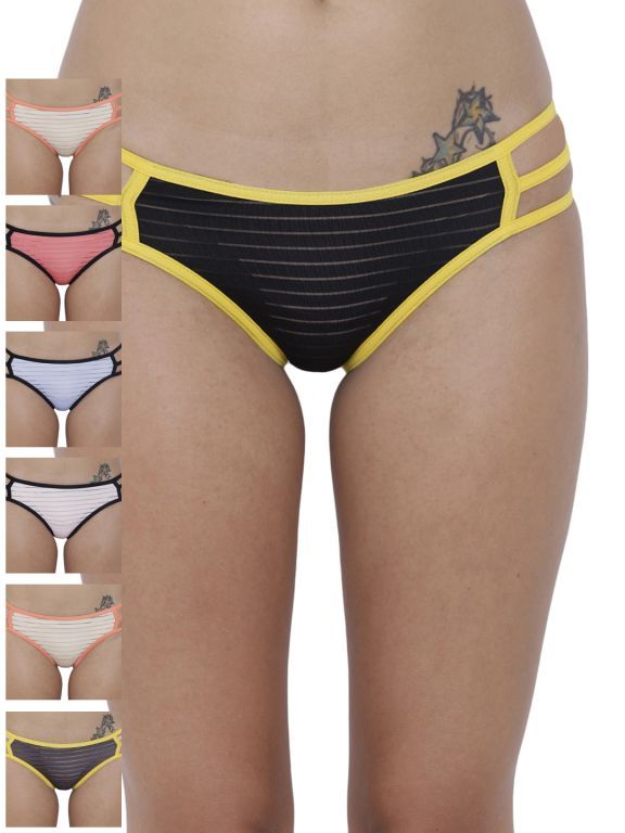 Buy Basiics By La Intimo Women's Linda Sexy Bikini Panty (combo Pack Of 7 ) - ( Code -bcpbk040g0mc ) online