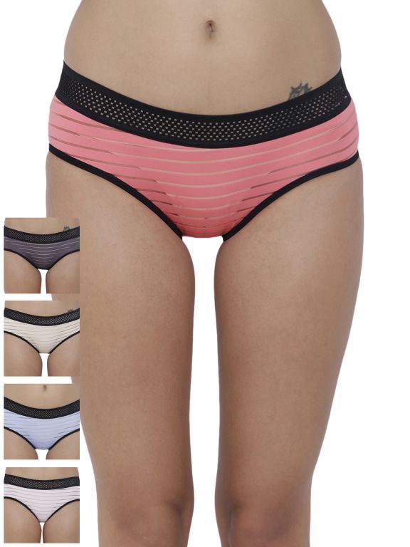 Buy Basiics By La Intimo Women's Frio Hot Brief Panty (Combo Pack of 5 ) online
