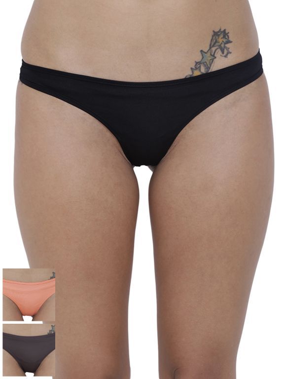 Buy Basiics By La Intimo Women's Spiffy Semiseamless Panty (Combo Pack of 3 ) online