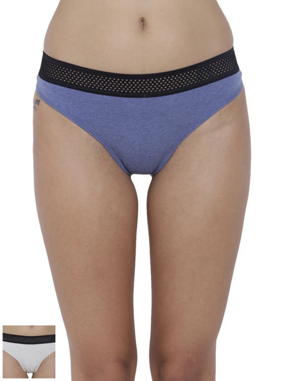 Buy Basiics By La Intimo Women's Bonita Pretty Thong Panty (combo Pack Of 2 ) - ( Code -bcpth020b07c ) online