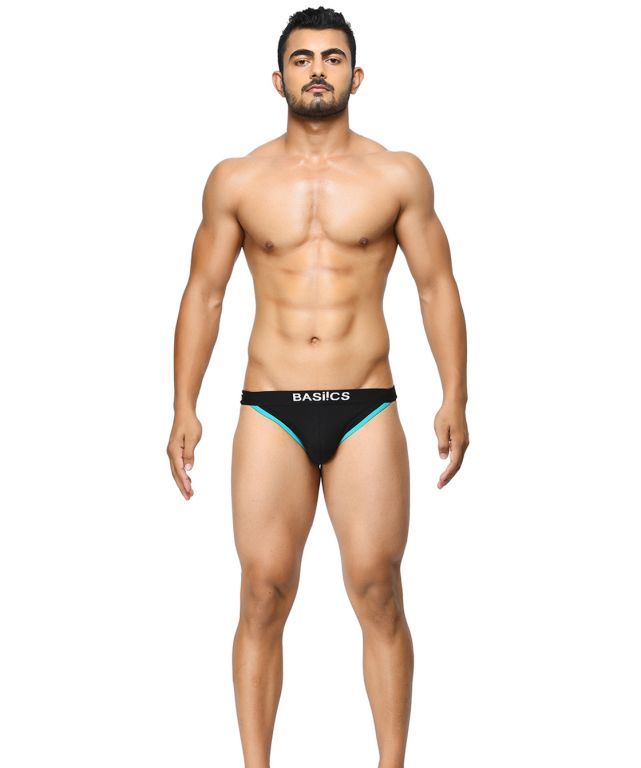 Buy BASIICS - Thigh High Black briefs online