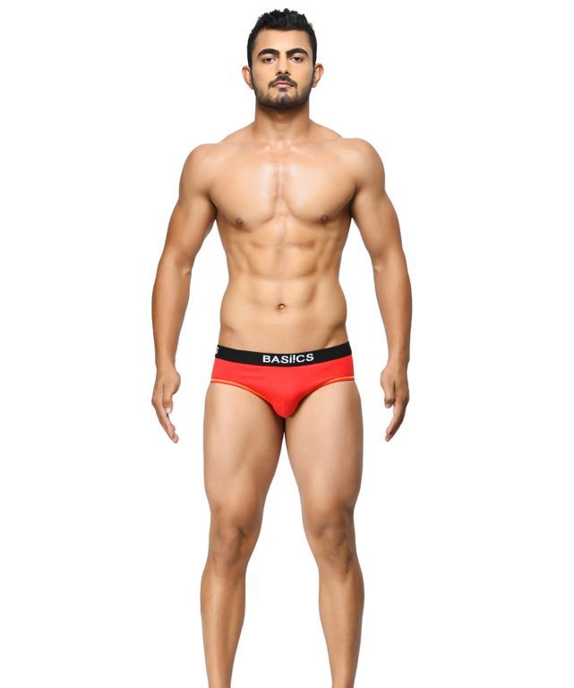 Buy BASIICS - Everyday Active Red briefs online