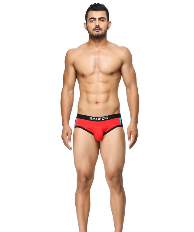 Buy BASIICS - Modern Pattern Red briefs online