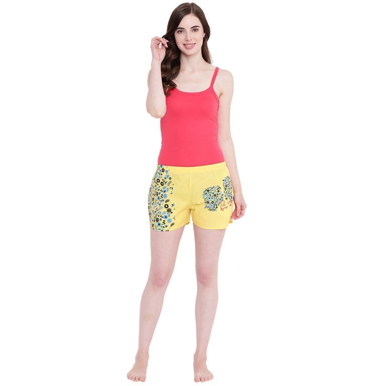 Buy La Intimo Feeling Love Yellow shorts online