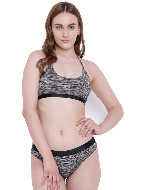 Buy La Intimo AquaChick Bikini Grey Black Melange Resort/Beach Wear online