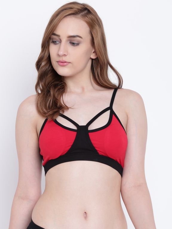 Buy La Intimo Black Mermaid Red bra online