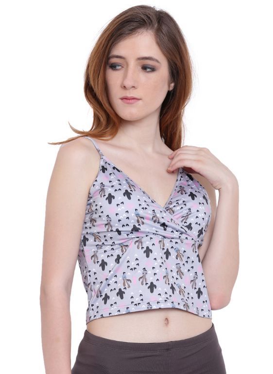 Buy Multi (Digital Prints )a Intimo Fash Melange Cropped Camisole online