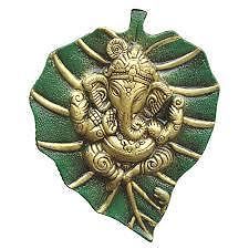 Buy Ganesha Leaf Hanging (metal) Ganesh Ji Hanging Ganesha Statue Idols online