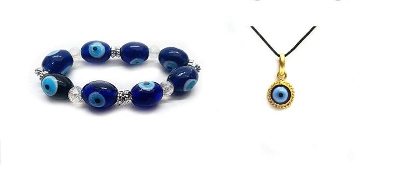 Buy Evil Eye Bracelet And Evil Eye Mini Pendant For Protection And Luck ( Code Evileyebrgdnpd ) online