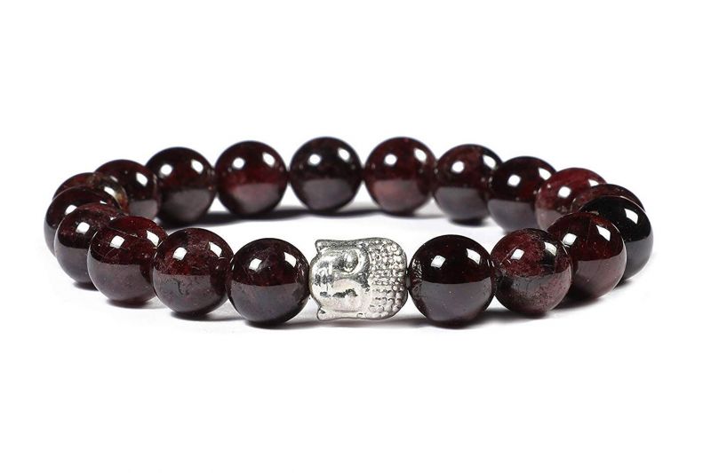 Buy Garnet Crystal Buddha Powered Stretch Bracelet - Code ( Garnetbdbr ) online