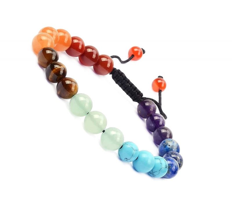 Buy Seven Chakras Crystals Adjustable Bracelet For Men And Women For Reiki Healing And Chakra Healing ( Code Chakraadjstbr ) online