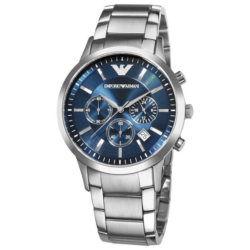 blue metal watch