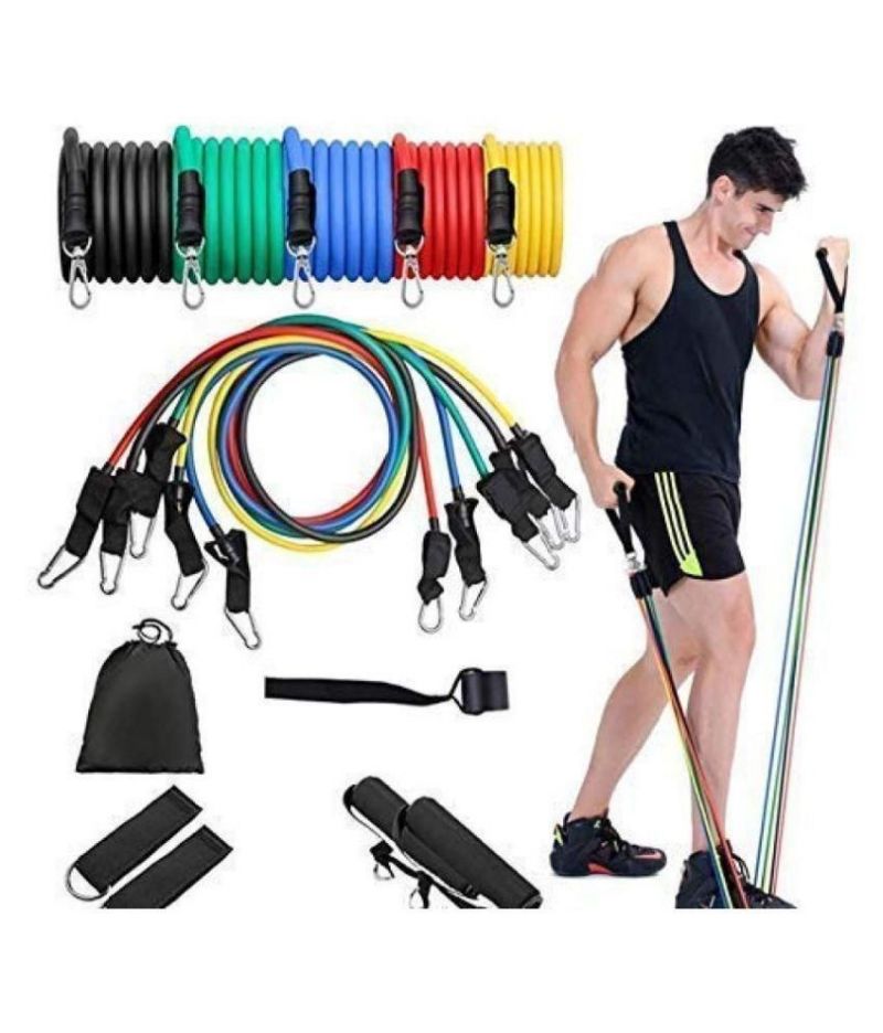 Buy Resistance Bands Pull Rope Pilates Fitness Home Gym Kit Toning Tube (multi Color) online