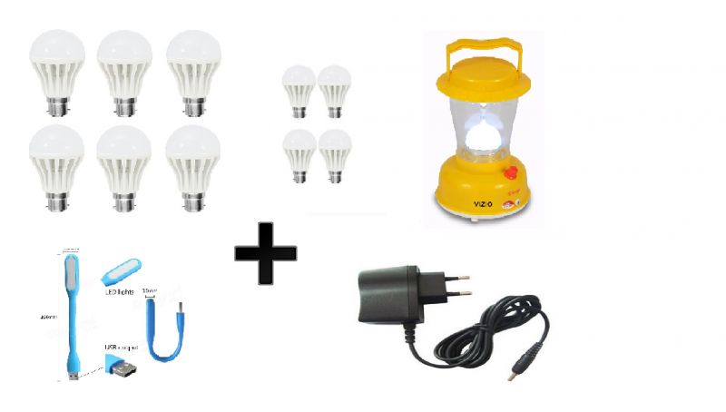 Buy Vizio Combo 12 W LED Bulbs(set Of 6) , 7 W Bulbs(set Of 4) , Emergency Lamp , Charging Cable & USB Light online