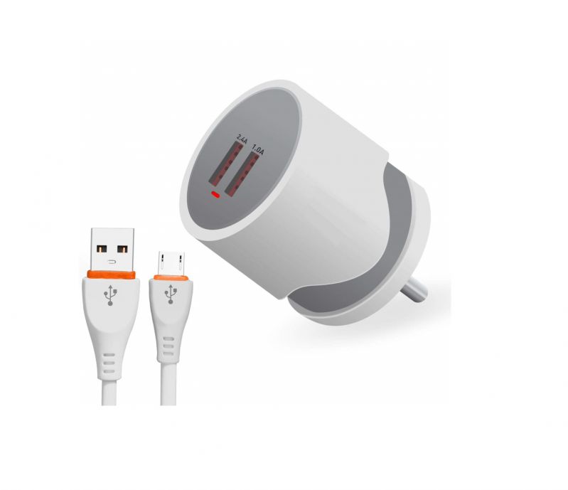 Buy Power Hub 3.4 Amp Dual USB Fast Charger With Fast Charging Cable online