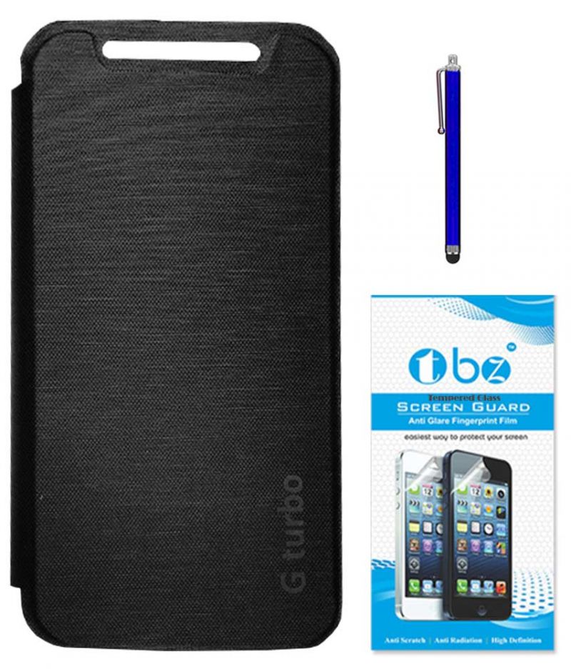 Buy Tbz Flip Cover Case For Motorola Moto G Turbo With Stylus Pen