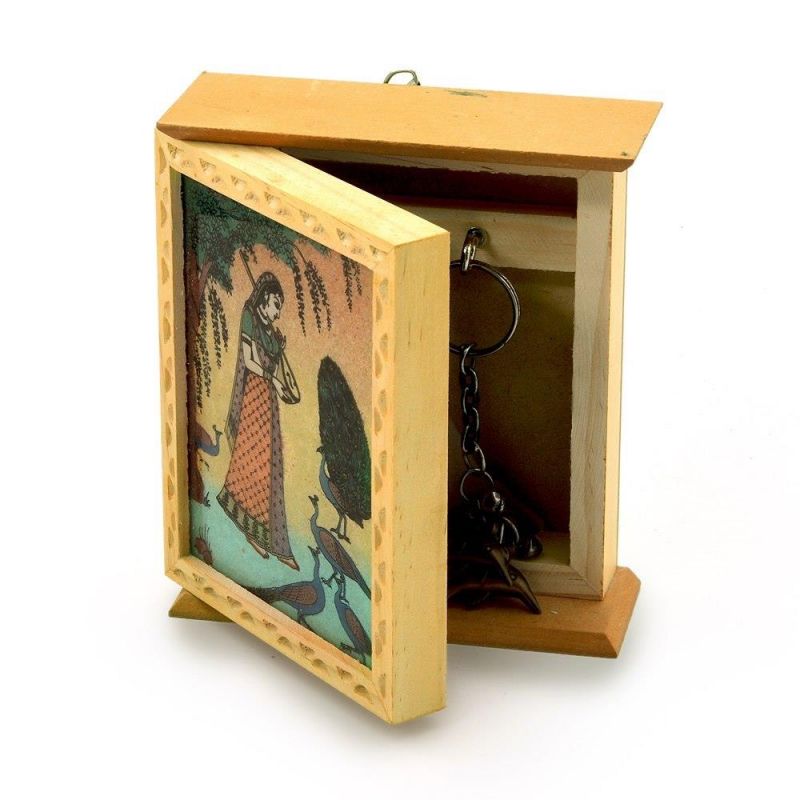Buy Vivan Creation Rajasthani Gemstone Painting Key Holder Box online