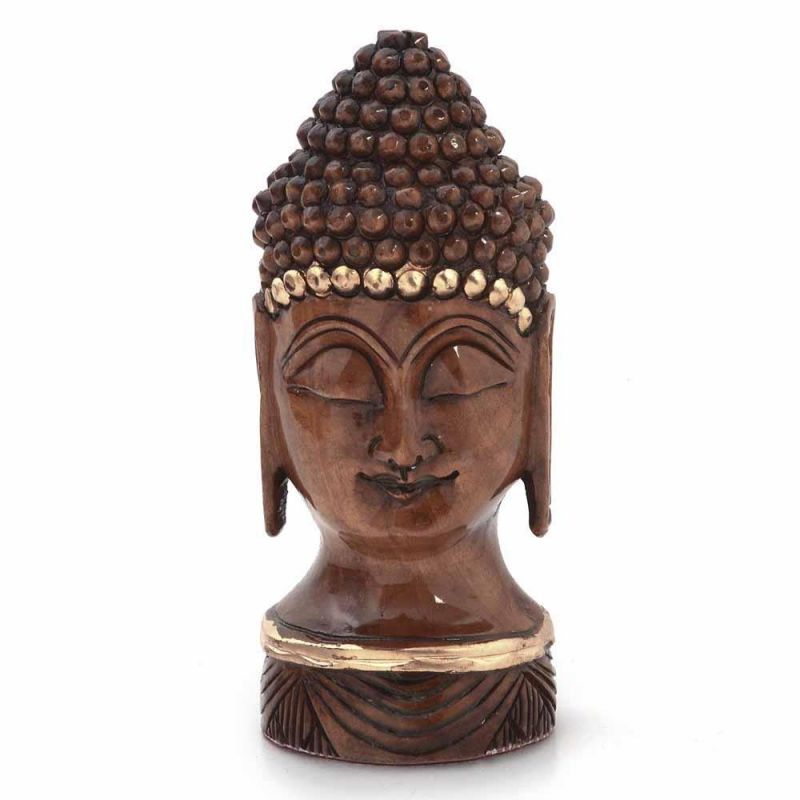 Buy Vivan Creation Antique Handcrafted Lord Buddha In Carved Wood -192 online