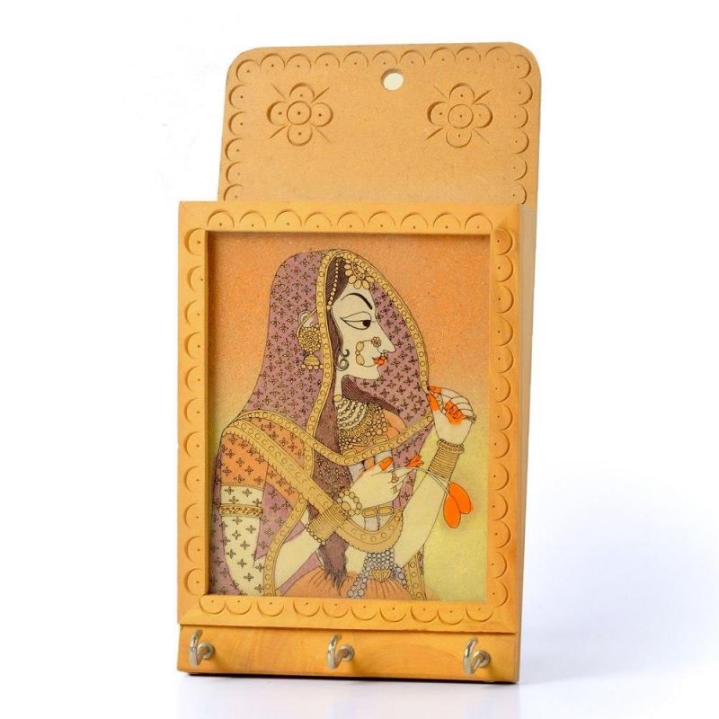 Buy Vivan Creation Jaipuri Gemstone Painted Key n Letter Holder online