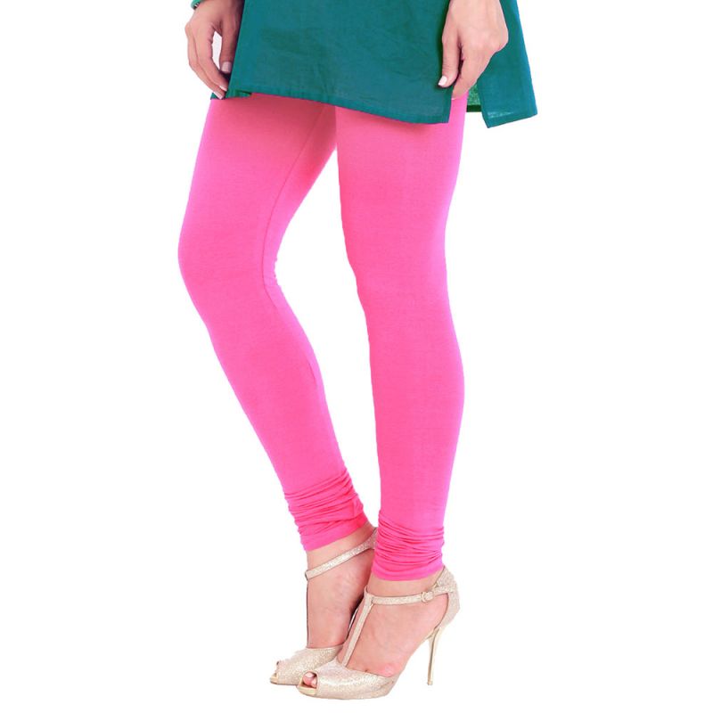 Buy Vivan Creation Women Stylish Fancy Pink Color Comfortable Cotton Churidaar Leggings online