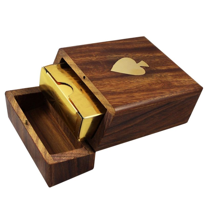 Buy Omlite Wooden Playing Card Box - ( Code - 2006 ) online