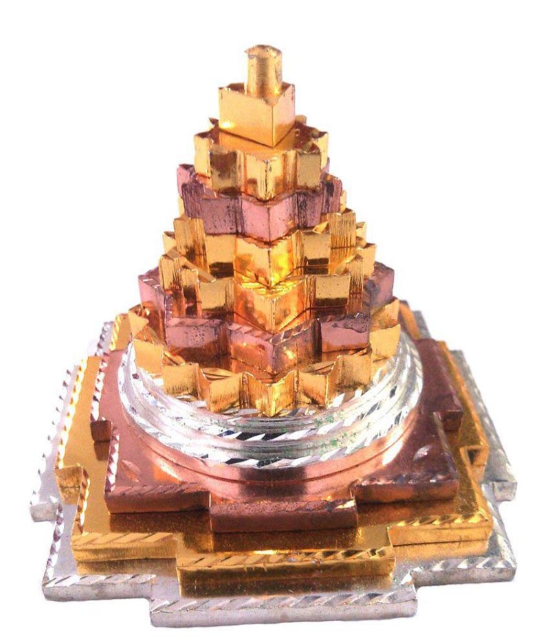 Buy Taj Ring Enterprises Golden Brass Ganga Jamuna Meru Shree Yantra online