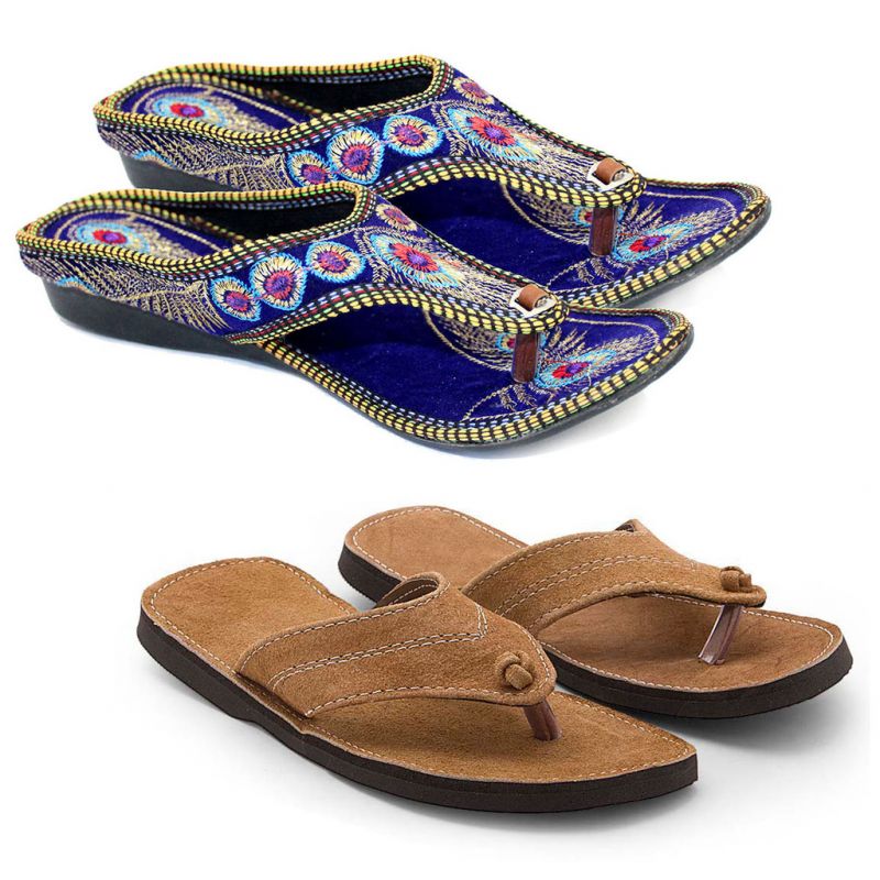 flat chappal man