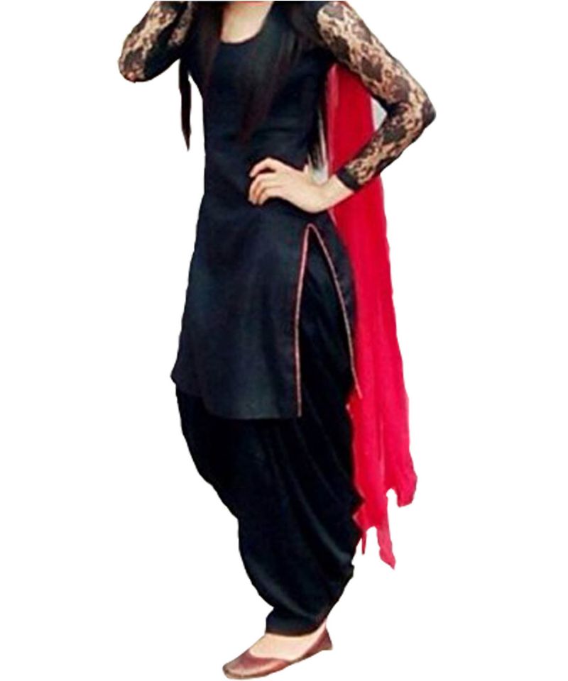 black net dress material