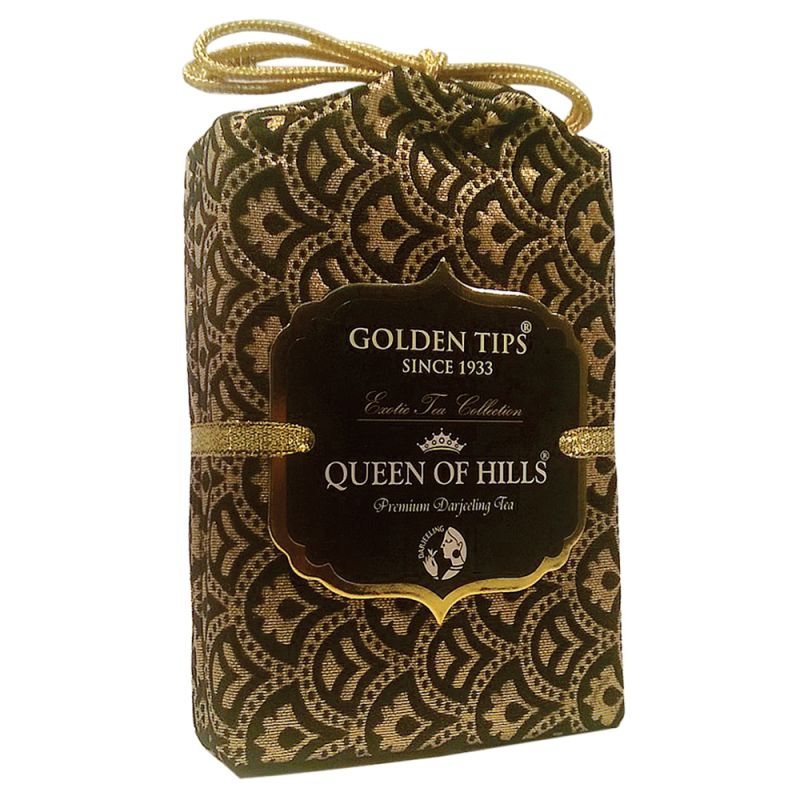 Buy Golden Tips Queen Of Hills Premium Darjeeling Tea - Brocade Bag, 100g online