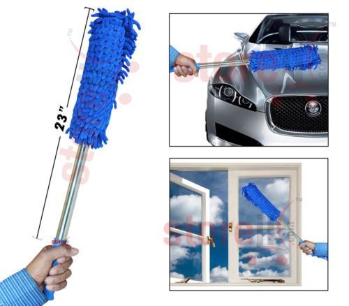 Buy Multipurpose Microfiber Duster With Lightweight Metal Handle For Car Home O online