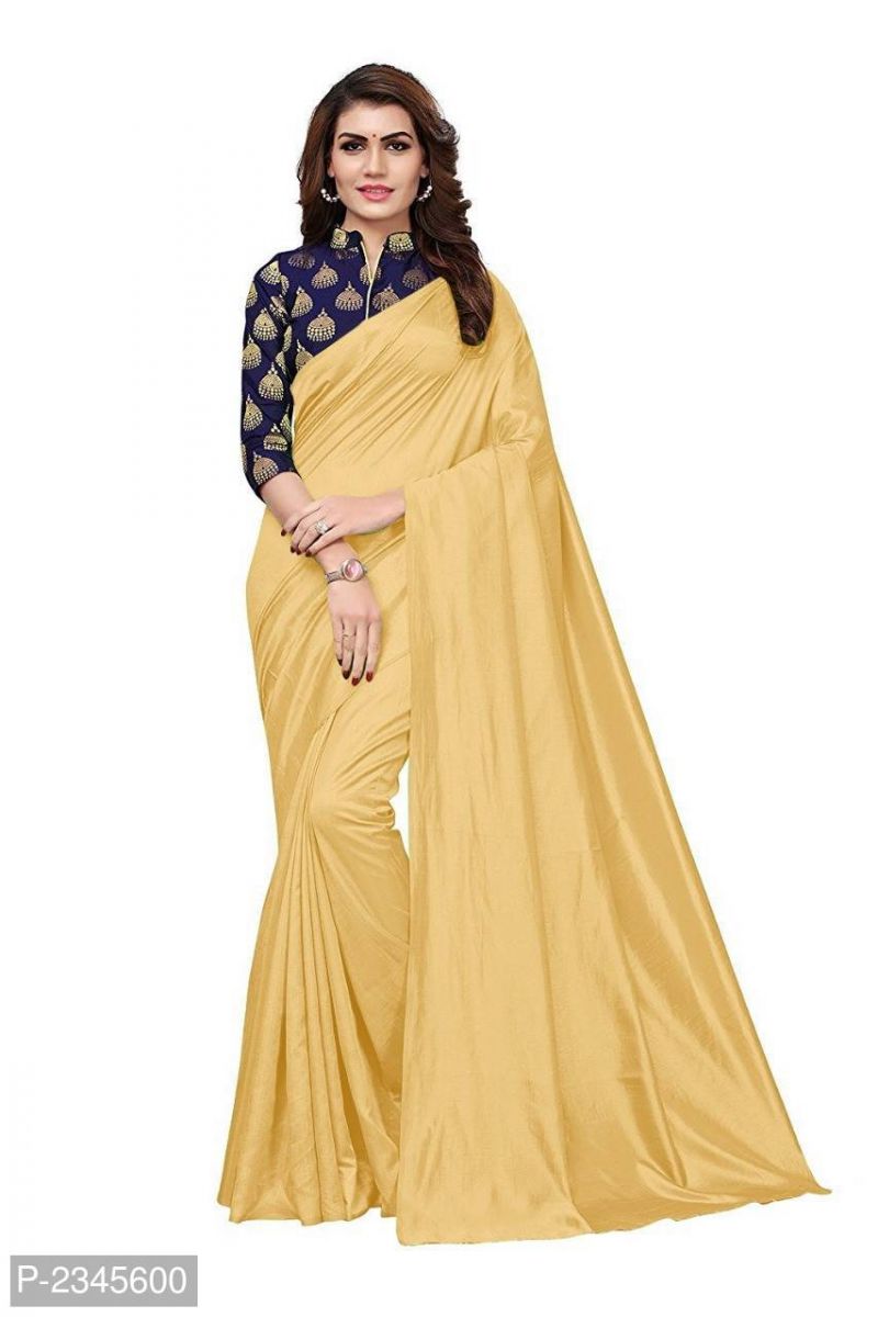 Buy Mahadev Enterprises Beige Silk Saree With Jacquard Blouse Pics online