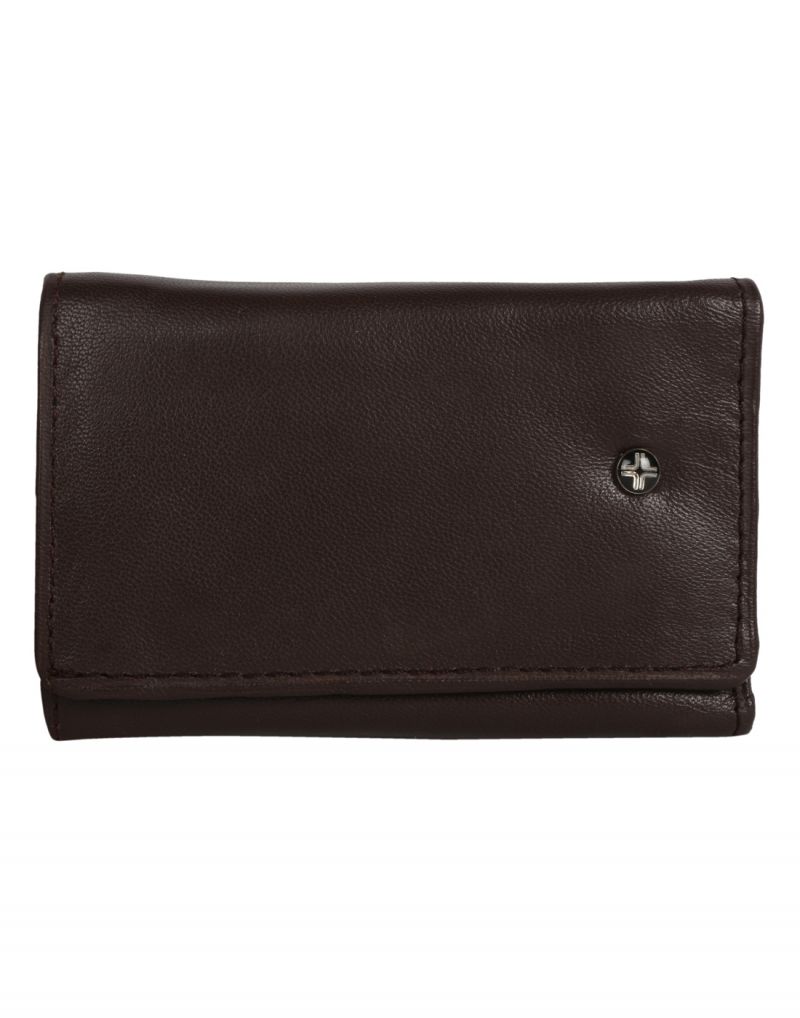 Buy Jl Collections Brown Leather Key Holder Wallet online