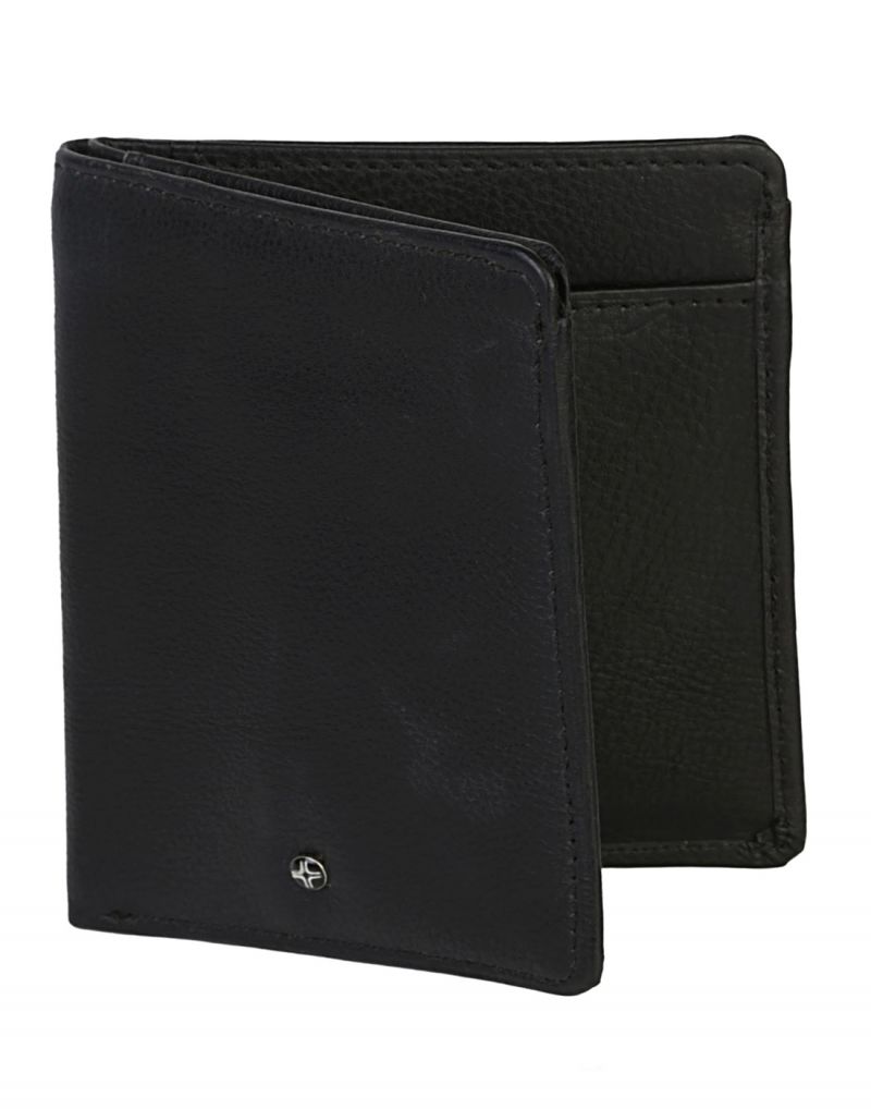 Buy Jl Collections 8 Card Slots Men's Black Leather Wallet online