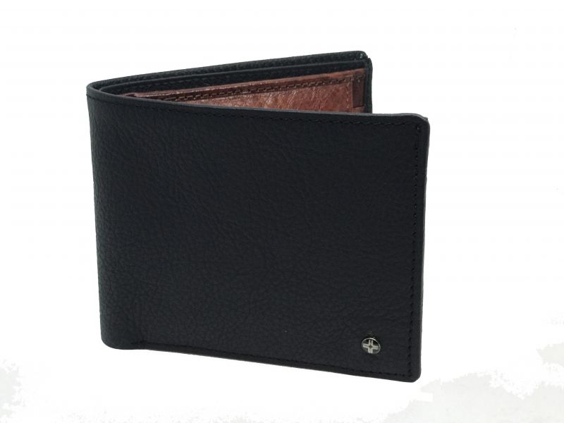 Buy Jl Collections Mens Black Genuine Leather Wallet (4 Card Slots) online